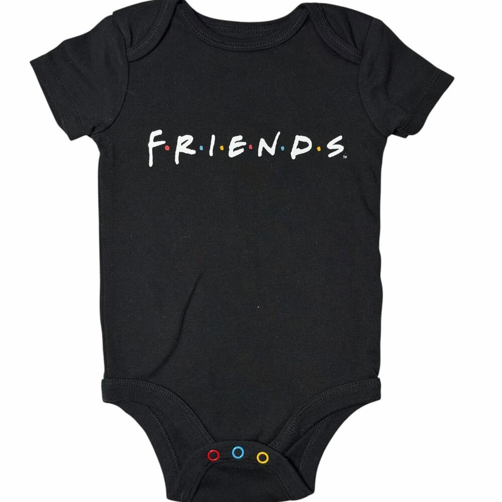 NWOT Friends Bodysuit Bundle Girls TV Show Gray Black White 12 Months - Picture 4 of 8
